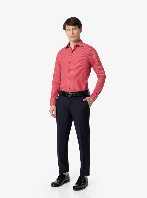 Camicia Regular collo francese in cotone - Pura Eleganza