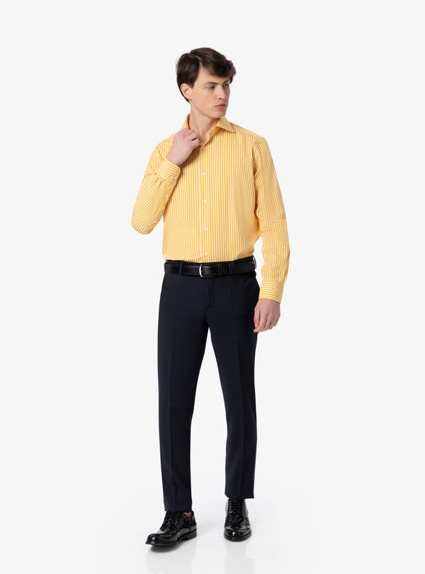 Camicia Regular collo francese in cotone - Pura Eleganza