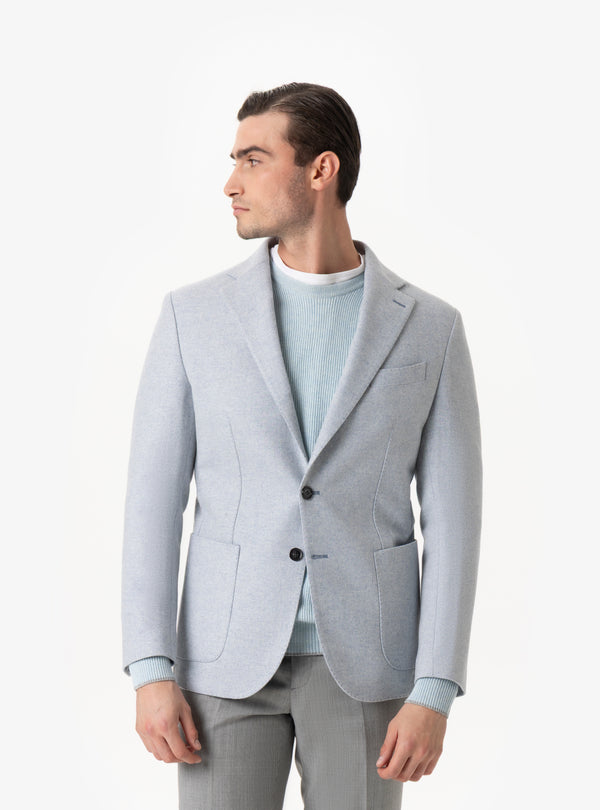 Forni – Giacca Uomo in Lana Resca Spigata