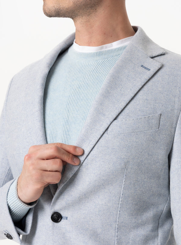 Forni – Giacca Uomo in Lana Resca Spigata