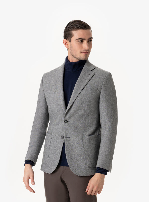 Forni – Giacca Uomo in Lana Resca Spigata