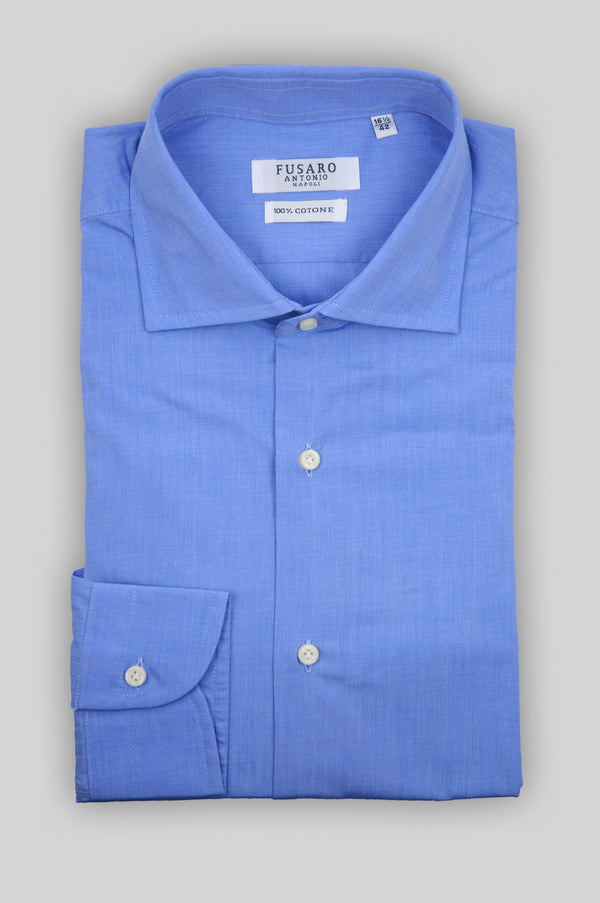Camisa Regular con Cuello Francés Tejido Fil a Fil - Samuel