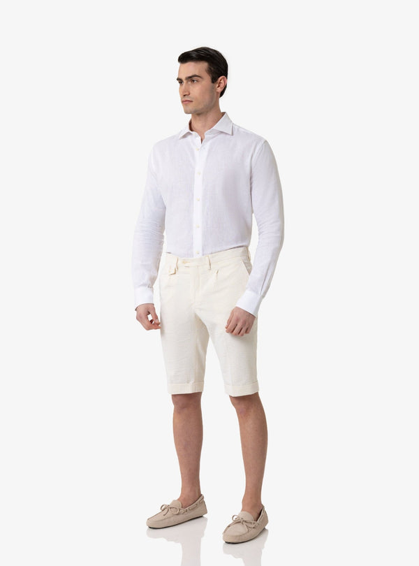 Alizee – Bermuda Rigato in Cotone Goffrato Modello Capri - Fusaro Antonio dal 1893 - Fusaro Antonio