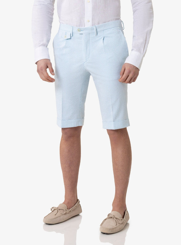 Alizee – Bermuda Rigato in Cotone Goffrato Modello Capri - Fusaro Antonio dal 1893 - Fusaro Antonio