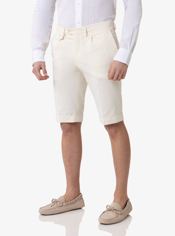 Alizee – Bermuda Rigato in Cotone Goffrato Modello Capri - Fusaro Antonio dal 1893 - Fusaro Antonio