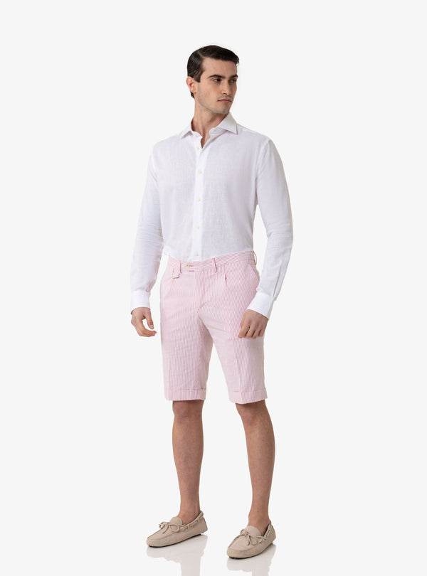 Alizee – Bermuda Rigato in Cotone Goffrato Modello Capri - Fusaro Antonio dal 1893 - Fusaro Antonio
