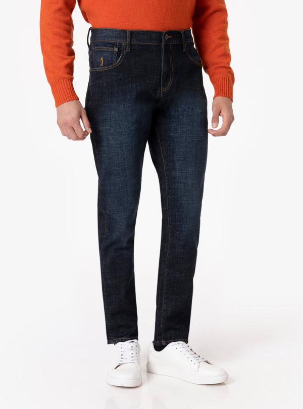 Bombastic – Jeans Uomo Blu Scuro in Denim Stretch, Stile Deciso e Comfort Quotidiano - Fusaro Antonio dal 1893 - Fusaro Antonio