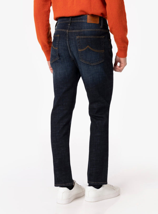 Bombastic – Jeans Uomo Blu Scuro in Denim Stretch, Stile Deciso e Comfort Quotidiano - Fusaro Antonio dal 1893 - Fusaro Antonio