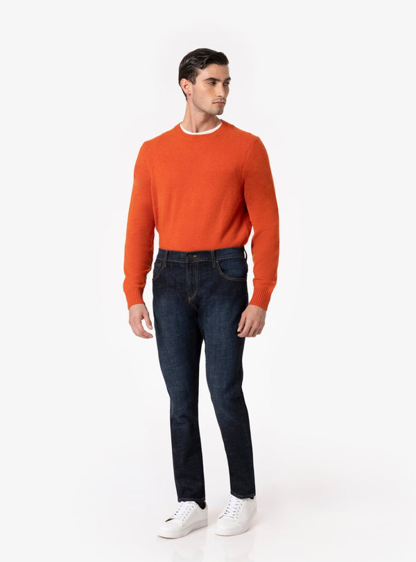 Bombastic – Jeans Uomo Blu Scuro in Denim Stretch, Stile Deciso e Comfort Quotidiano - Fusaro Antonio dal 1893 - Fusaro Antonio