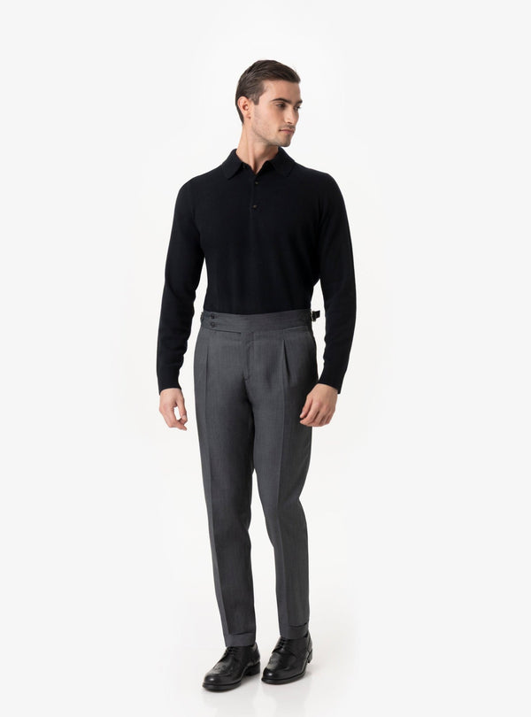 Brenta – Pantalone Uomo con Fibbia in Lana Tasmania - Fusaro Antonio dal 1893 - Fusaro Antonio