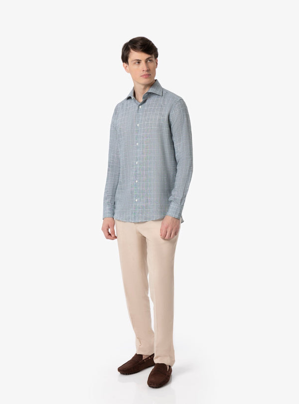 Camicia collo francese in lino cotone - Fusaro Antonio dal 1893 - Fusaro Antonio