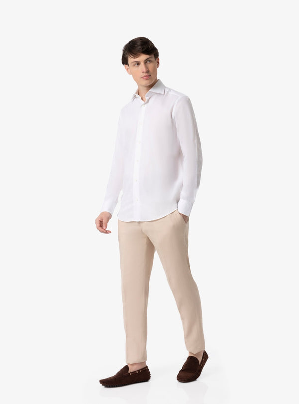 Camicia collo francese in lino cotone - Fusaro Antonio dal 1893 - Fusaro Antonio