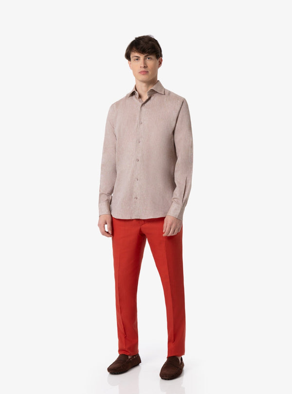 Camicia collo francese in lino cotone - Fusaro Antonio dal 1893 - Fusaro Antonio