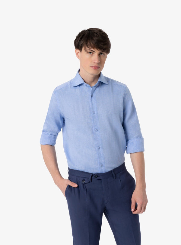 Camicia collo francese in lino cotone - Fusaro Antonio dal 1893 - Fusaro Antonio