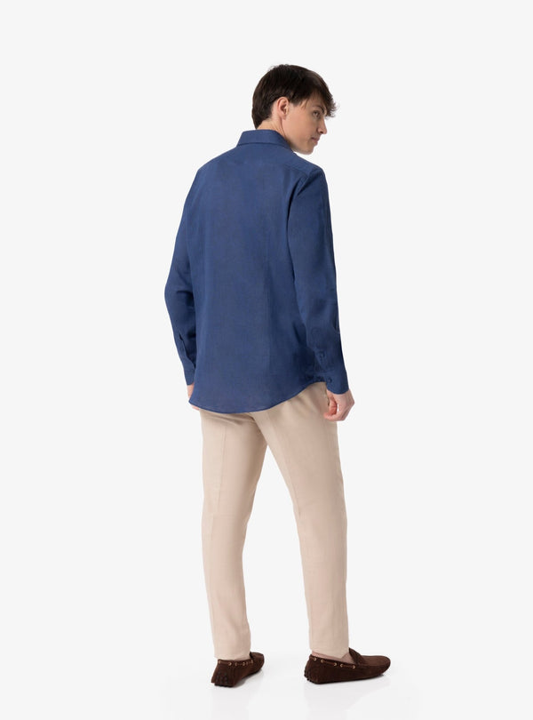 Camicia collo francese in lino cotone - Fusaro Antonio dal 1893 - Fusaro Antonio