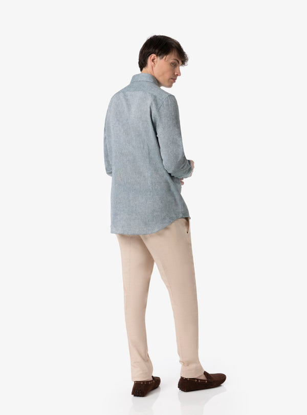 Camicia collo francese in lino cotone - Fusaro Antonio dal 1893 - Fusaro Antonio