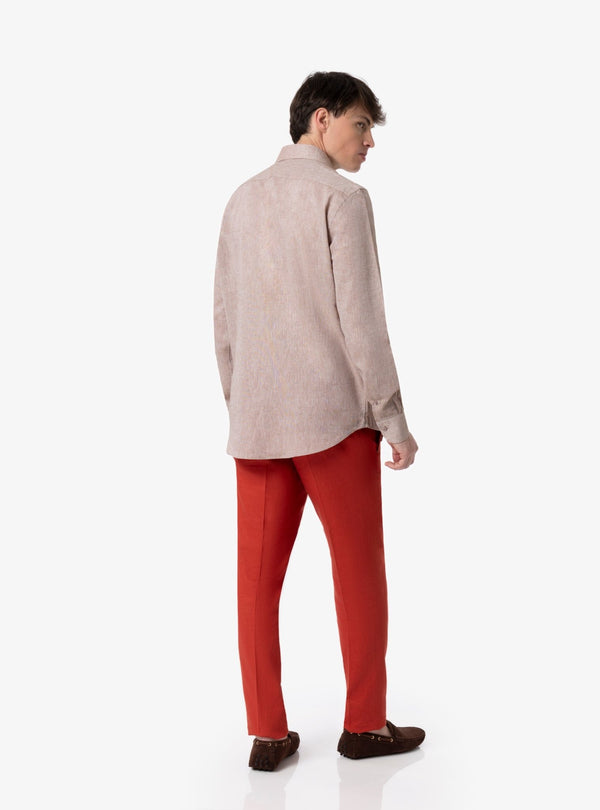 Camicia collo francese in lino cotone - Fusaro Antonio dal 1893 - Fusaro Antonio