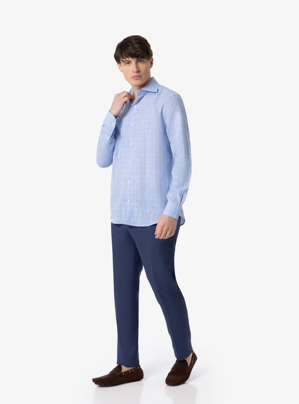 Camicia collo francese in lino cotone - Fusaro Antonio dal 1893 - Fusaro Antonio