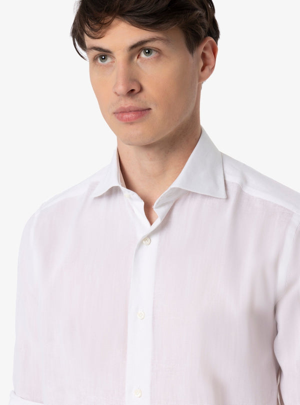 Camicia collo francese in lino cotone - Fusaro Antonio dal 1893 - Fusaro Antonio