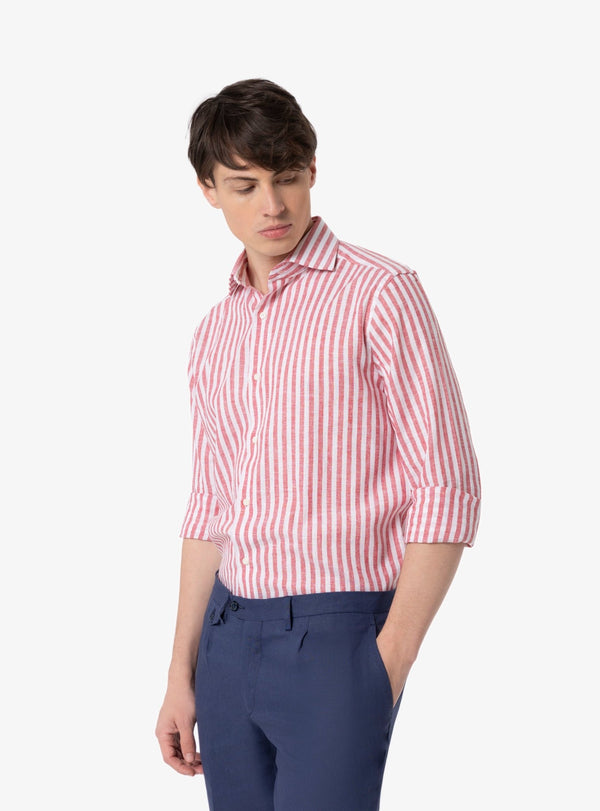 Camicia collo francese in lino cotone - Fusaro Antonio dal 1893 - Fusaro Antonio