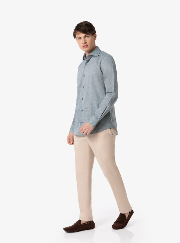 Camicia collo francese in lino cotone - Fusaro Antonio dal 1893 - Fusaro Antonio