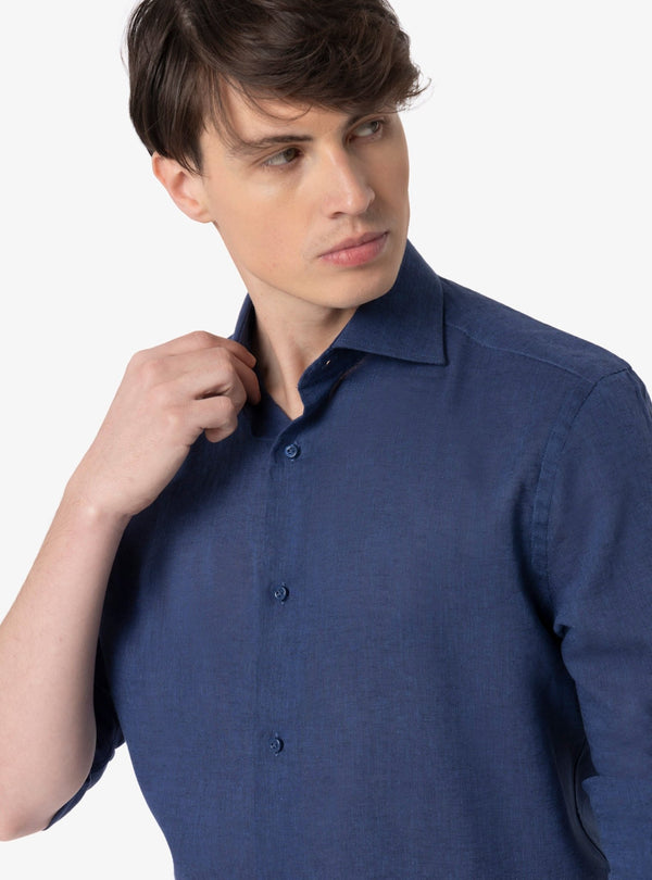 Camicia collo francese in lino cotone - Fusaro Antonio dal 1893 - Fusaro Antonio