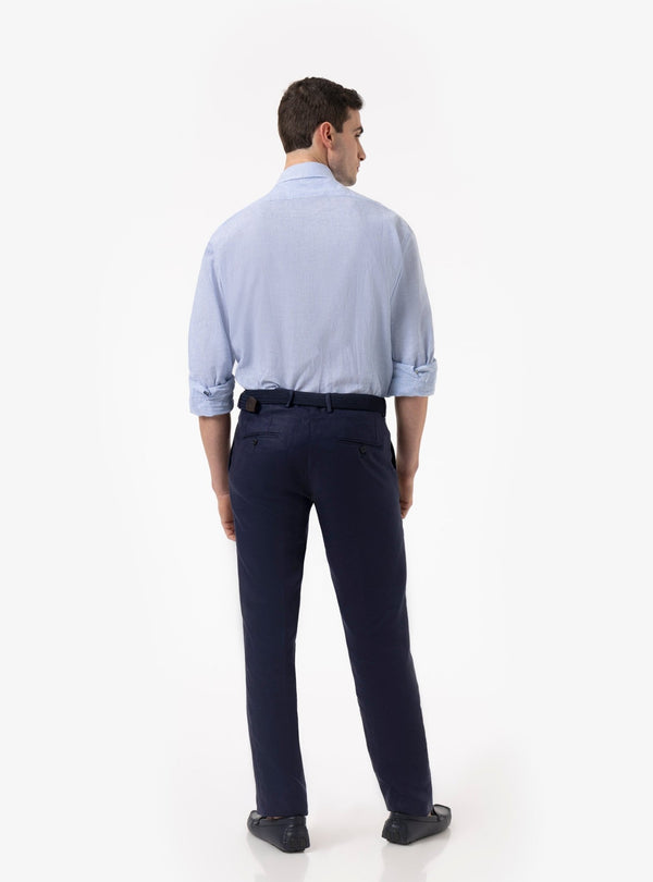 Camicia manica lunga button down in lino cotone - Teddy - Fusaro Antonio dal 1893 - Fusaro Antonio