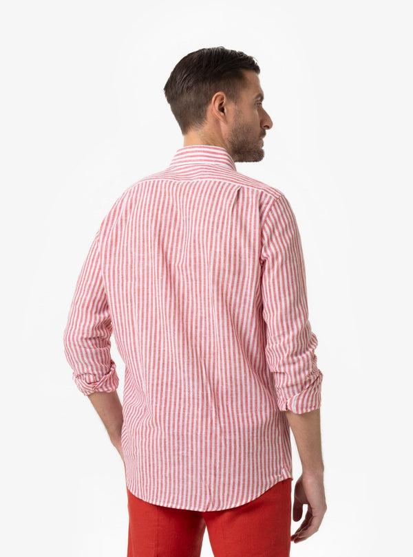 Camicia Uomo Collo Francese Regular in Lino - Cotone Primavera/Estate - Fusaro Antonio dal 1893 - Fusaro Antonio