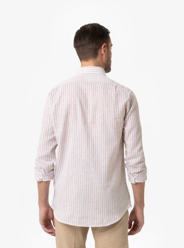 Camicia Uomo Collo Francese Regular in Lino - Cotone Primavera/Estate - Fusaro Antonio dal 1893 - Fusaro Antonio