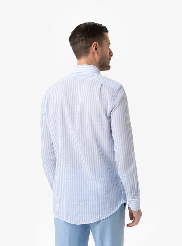 Camicia Uomo Collo Francese Regular in Lino - Cotone Primavera/Estate - Fusaro Antonio dal 1893 - Fusaro Antonio