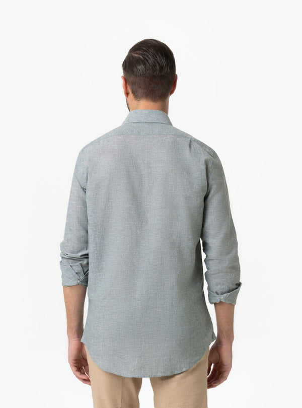 Camicia Uomo Collo Francese Regular in Lino - Cotone Primavera/Estate - Fusaro Antonio dal 1893 - Fusaro Antonio