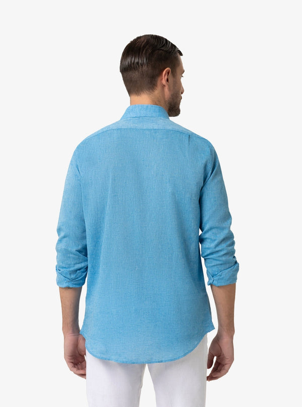 Camicia Uomo Collo Francese Regular in Lino - Cotone Primavera/Estate - Fusaro Antonio dal 1893 - Fusaro Antonio