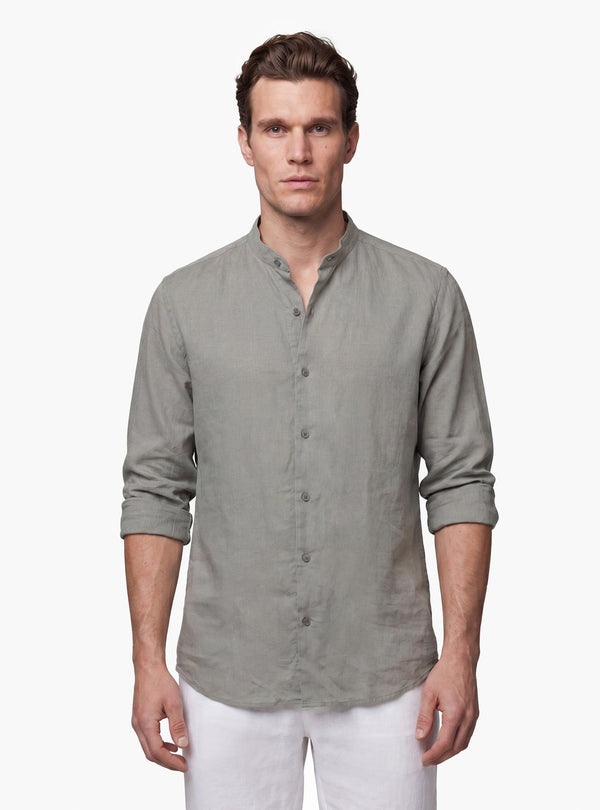 Camicia Uomo Coreana in Lino e Cotone - Fusaro Antonio dal 1893 - Fusaro Antonio