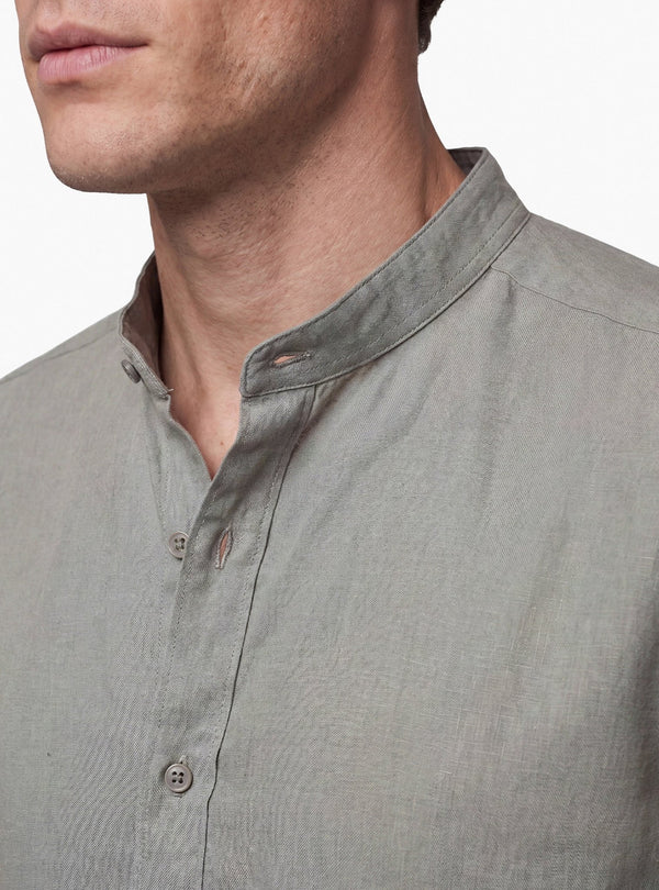 Camicia Uomo Coreana in Lino e Cotone - Fusaro Antonio dal 1893 - Fusaro Antonio