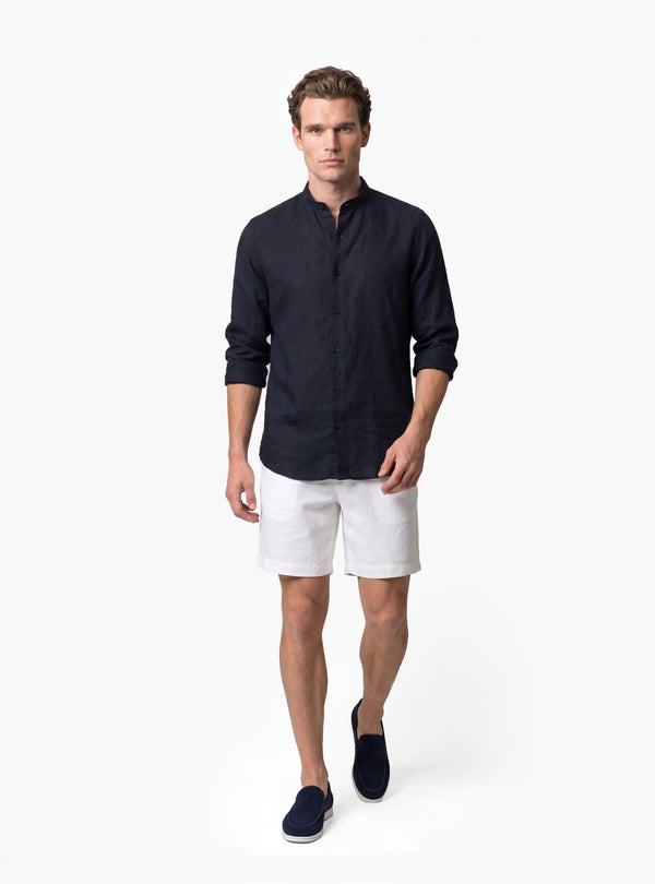 Camicia Uomo Coreana in Lino e Cotone - Fusaro Antonio dal 1893 - Fusaro Antonio