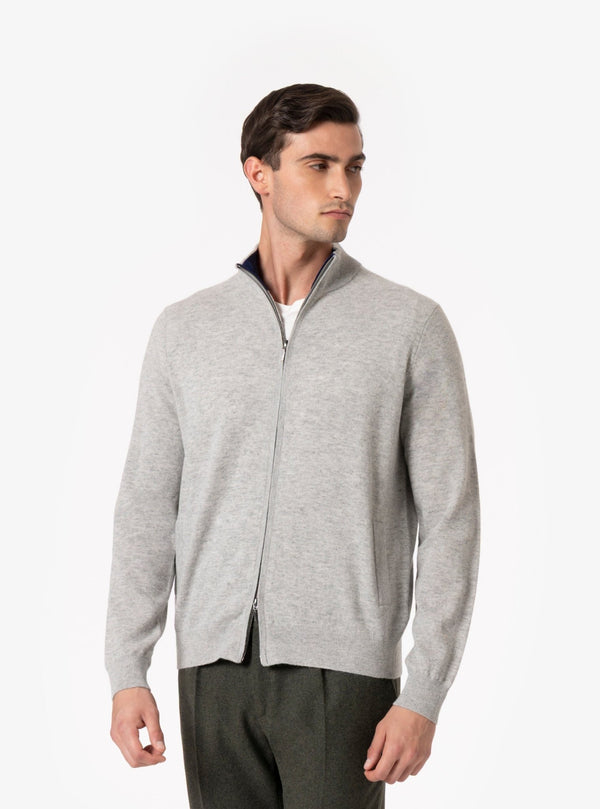 Capriolo – Maglia Uomo Zip Intera in Lana e Cashmere - Fusaro Antonio dal 1893 - Fusaro Antonio