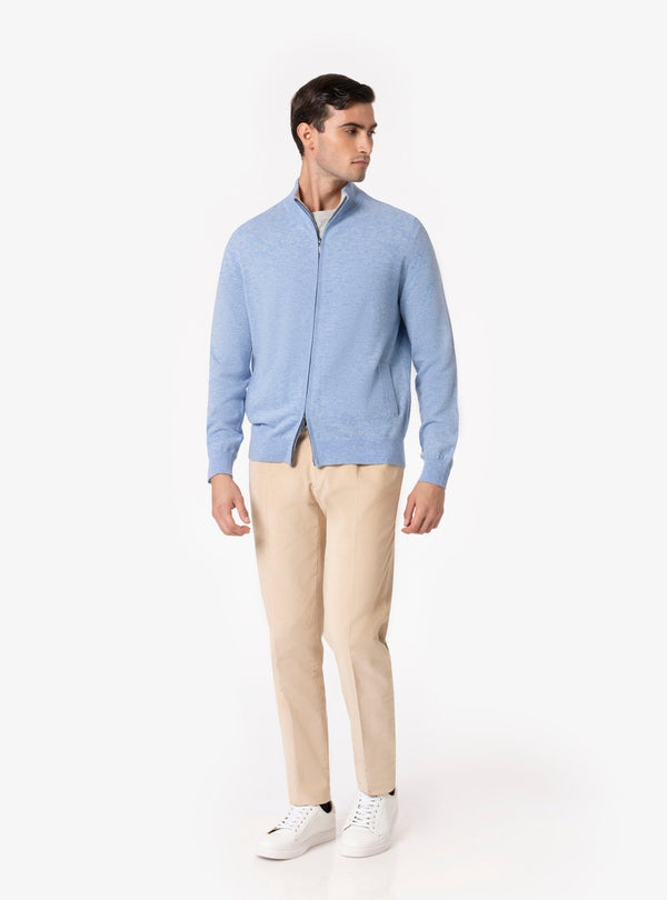 Capriolo – Maglia Uomo Zip Intera in Lana e Cashmere - Fusaro Antonio dal 1893 - Fusaro Antonio