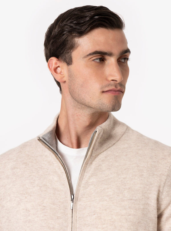 Capriolo – Maglia Uomo Zip Intera in Lana e Cashmere - Fusaro Antonio dal 1893 - Fusaro Antonio