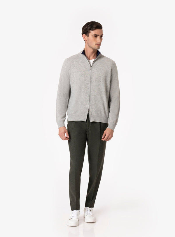 Capriolo – Maglia Uomo Zip Intera in Lana e Cashmere - Fusaro Antonio dal 1893 - Fusaro Antonio