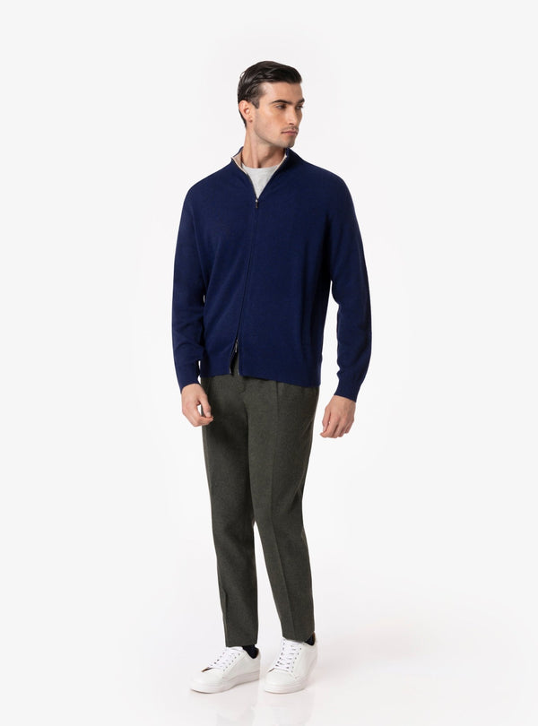 Capriolo – Maglia Uomo Zip Intera in Lana e Cashmere - Fusaro Antonio dal 1893 - Fusaro Antonio