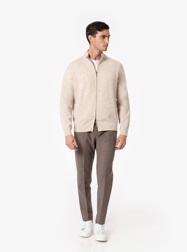 Capriolo – Maglia Uomo Zip Intera in Lana e Cashmere - Fusaro Antonio dal 1893 - Fusaro Antonio