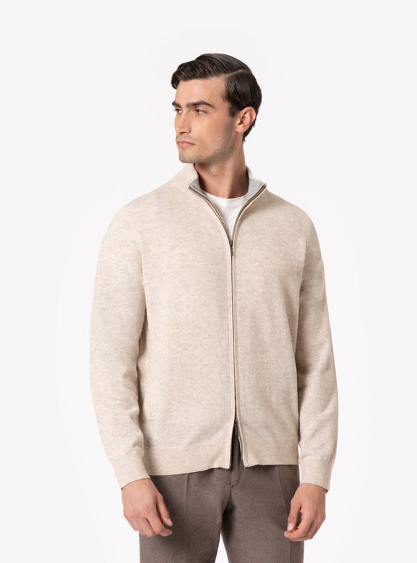 Capriolo – Maglia Uomo Zip Intera in Lana e Cashmere - Fusaro Antonio dal 1893 - Fusaro Antonio
