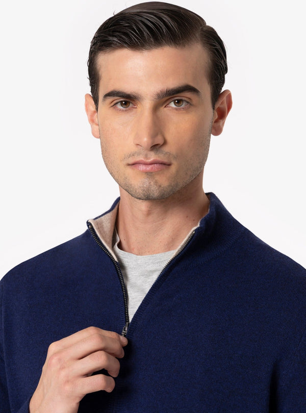 Capriolo – Maglia Uomo Zip Intera in Lana e Cashmere - Fusaro Antonio dal 1893 - Fusaro Antonio