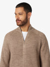 Cardigan a costine con zip in misto lana - Maddox - Fusaro Antonio dal 1893 - Fusaro Antonio