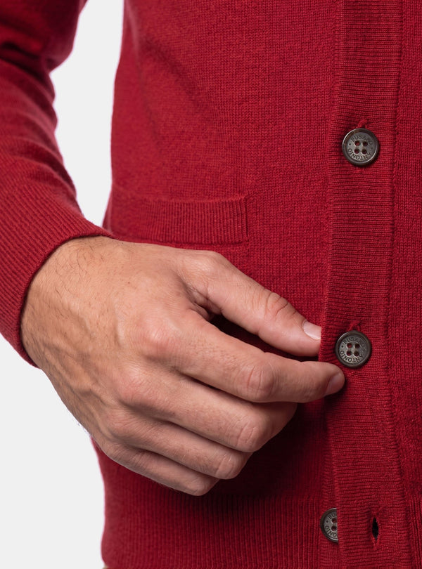 Cardigan Collo Alto Uomo in Lana e Cashmere - Fusaro Antonio dal 1893 - Fusaro Antonio