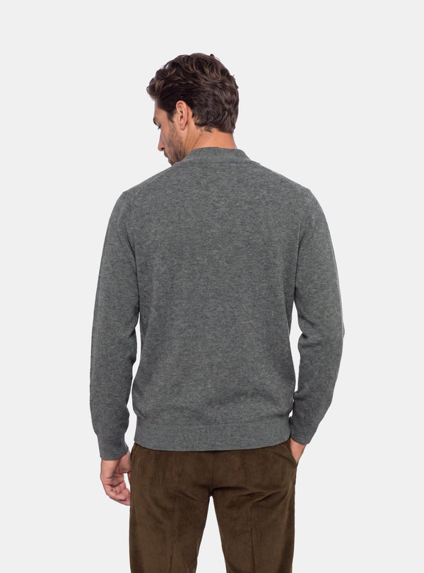 Cardigan Collo Alto Uomo in Lana e Cashmere - Fusaro Antonio dal 1893 - Fusaro Antonio