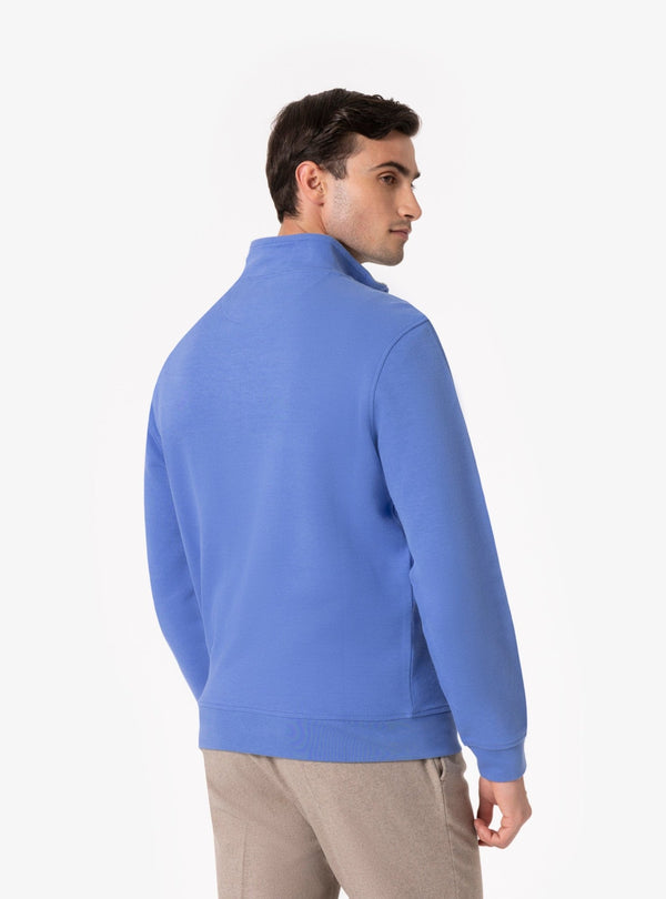 Cilento – Felpa Uomo Mezza Zip in Cotone Interlock - Fusaro Antonio dal 1893 - Fusaro Antonio