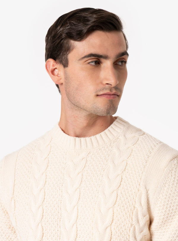 Dolcefreddo – Maglia Paricollo Treccia Uomo in Lana Mista - Fusaro Antonio dal 1893 - Fusaro Antonio