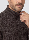 Maglia collo alto treccia uomo disponibile nei colori cotto e moro – MORO