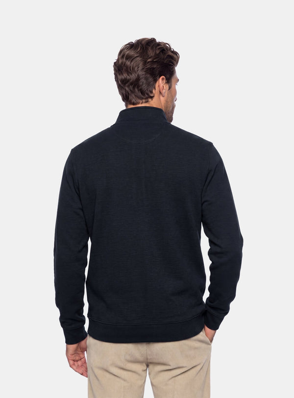 Felpa Uomo Mezza Zip in Cotone - Fusaro Antonio dal 1893 - Fusaro Antonio